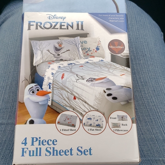 Disney Other - Olaf Frozen II 4 Piece Full Fitted Sheet Set